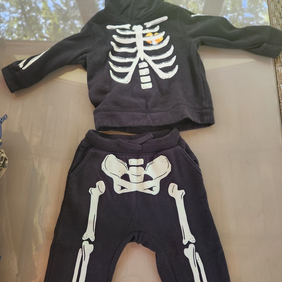 Skeleton Costume Set for Kids - Black and White - Picture 1 of 1